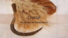  Presentation with ears - Slides having vintage handmade reaper hook sickle background and a  colored foreground