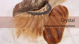  Presentation with ears - PPT layouts consisting of vintage handmade reaper hook sickle background and a  colored foreground