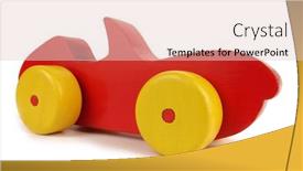  Presentation with vintage car - Audience pleasing PPT theme consisting of vintage-handmade-red-yellow-wooden backdrop and a lemonade colored foreground