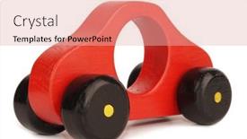  Presentation with vintage car - Slide set featuring vintage-handmade-red-yellow-wooden background and a coral colored foreground