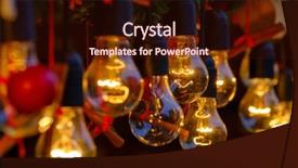  Presentation with lamps - Slide deck enhanced with vintage incandescent lamps as decorative background and a wine colored foreground