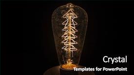  Presentation with light bulb graduation cap - Cool new PPT layouts with vintage incandescent light bulb filament backdrop and a black colored foreground