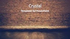  Presentation with vintage interior brick wall - Slide set featuring vintage interior with brick wall retro filtered instagram style background and a violet colored foreground