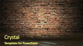 Presentation with vintage interior brick wall - Audience pleasing theme consisting of vintage interior with brick wall backdrop and a tawny brown colored foreground