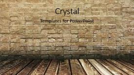  Presentation with vintage interior brick wall - Beautiful slides featuring vintage interior with brick wall backdrop and a  colored foreground