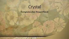  Presentation with vintage floral - Presentation design having vintage interior with floral wallpaper background and a coral colored foreground