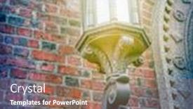  Presentation with brick wall - Presentation theme with vintage-iron-lamp-post background and a coral colored foreground