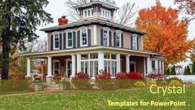  Presentation with vintage - PPT theme enhanced with vintage-italianate-style-house-during background and a tawny brown colored foreground