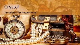  Presentation with life history - PPT layouts featuring grunge still life vintage items background and a gold colored foreground