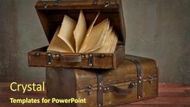  Presentation with vintage diary - Slides having vintage-journal-or-diary-found background and a tawny brown colored foreground