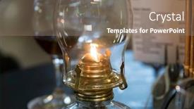  Presentation with atmosphere - Presentation theme with vintage-kerosene-lamp background and a coral colored foreground