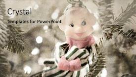  Presentation with christmas elf - Cool new presentation theme with vintage knee hugger elf ornament backdrop and a soft green colored foreground