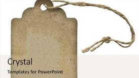  Presentation with vintage - Beautiful PPT layouts featuring vintage label with string isolated backdrop and a coral colored foreground