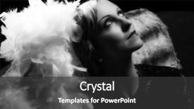  Presentation with hollywood - Amazing slides having vintage lady posing with authentic backdrop and a dark gray colored foreground