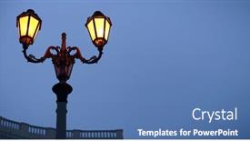  Presentation with vintage retro - Colorful slides enhanced with vintage-lamp-post-retro-street backdrop and a teal colored foreground