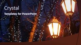  Presentation with vintage antique retro terrestrial globe - Slide deck enhanced with vintage-lamp-post-retro-street background and a wine colored foreground