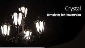  Presentation with vintage retro - Beautiful presentation design featuring vintage-lamp-post-retro-street backdrop and a black colored foreground