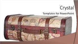  Presentation with clipping - Amazing presentation having vintage leather suitcase clipping path backdrop and a  colored foreground