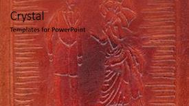  Presentation with vintage book - Audience pleasing presentation theme consisting of vintage leathercraft tooled book cover backdrop and a  colored foreground