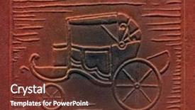  Presentation with vintage book - Audience pleasing PPT theme consisting of vintage leathercraft tooled book cover backdrop and a  colored foreground