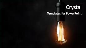 Presentation with light bulb - Colorful PPT theme enhanced with vintage light bulb background backdrop and a black colored foreground