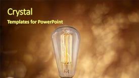  Presentation with art lines - Colorful presentation design enhanced with vintage light bulb on dark backdrop and a tawny brown colored foreground