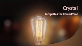  Presentation with light in dark - Beautiful PPT theme featuring vintage light bulb on dark backdrop and a wine colored foreground