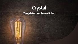  Presentation with art lines - PPT theme having vintage light bulb on dark background and a dark gray colored foreground