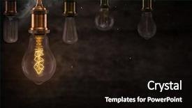  Presentation with art lines - Slide deck featuring vintage light bulbs on dark background and a black colored foreground