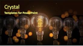  Presentation with light bulbs - Presentation design consisting of vintage light bulbs on dark background and a wine colored foreground