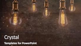  Presentation with art lines - Audience pleasing slide set consisting of vintage light bulbs on dark backdrop and a wine colored foreground