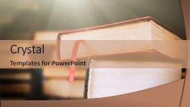  Presentation with stack of old books - Beautiful PPT theme featuring vintage literally - heap of old books backdrop and a  colored foreground