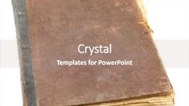  Presentation with stack of old books - Theme enhanced with vintage literally - old books isolated on white background and a coral colored foreground