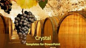  Presentation with cellar - Presentation theme consisting of vintage looking wine cellar background and a tawny brown colored foreground