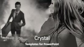  Presentation with dance beautiful couple dancing ballroom - Presentation theme featuring vintage love - beautiful style couple with suitcases background and a dark gray colored foreground