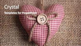  Presentation with heart - Audience pleasing theme consisting of vintage love - heart with button backdrop and a violet colored foreground