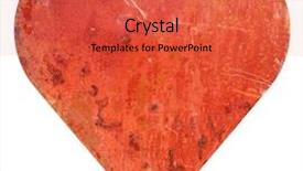  Presentation with love heart - Audience pleasing presentation theme consisting of vintage love - isolated metallic red heart backdrop and a red colored foreground