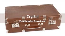  Presentation with luggage - PPT theme with vintage luggage - color photo of an old background and a  colored foreground