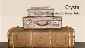  Presentation with old - Slide deck featuring vintage luggage - old suitcases stacked up background and a lemonade colored foreground