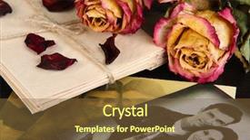  Presentation with memories - PPT theme consisting of vintage memories close up background and a tawny brown colored foreground