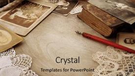  Presentation with memories - Beautiful presentation featuring vintage memories backdrop and a coral colored foreground