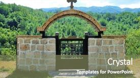  Presentation with geography old nautical vintage world - Beautiful presentation theme featuring vintage metal gate of old backdrop and a coral colored foreground