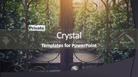  Presentation with vintage certificate - Cool new presentation design with vintage metal gate with private backdrop and a gray colored foreground