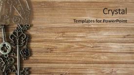  Presentation with skeleton - Theme enhanced with vintage metal keys background and a coral colored foreground