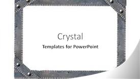  Presentation with steampunk - Theme with vintage-metallic-frame-isolated background and a white colored foreground