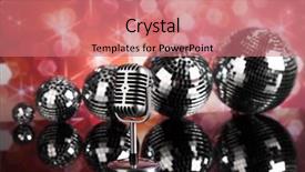  Presentation with vintage music - Cool new PPT theme with vintage microphone and music background backdrop and a  colored foreground