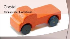  Presentation with truck - Amazing presentation theme having vintage miniature orange wood truck backdrop and a coral colored foreground