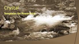  Presentation with misty - Slide deck enhanced with vintage-misty-landscape-with-hills background and a tawny brown colored foreground