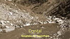  Presentation with misty - Presentation featuring vintage-misty-landscape-with-hills background and a violet colored foreground