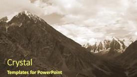  Presentation with misty - PPT theme enhanced with vintage-misty-landscape-with-hills background and a tawny brown colored foreground